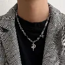 Men Star Pendant Chain Necklace.webp