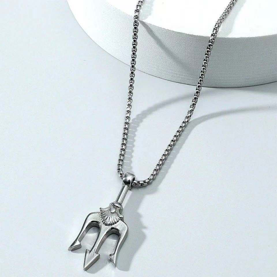 Trishul silver pendant 