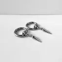 Silver spike earring