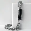 Modern black stone bracelet