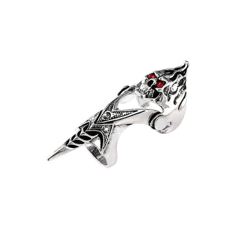 Metal skull armor ring