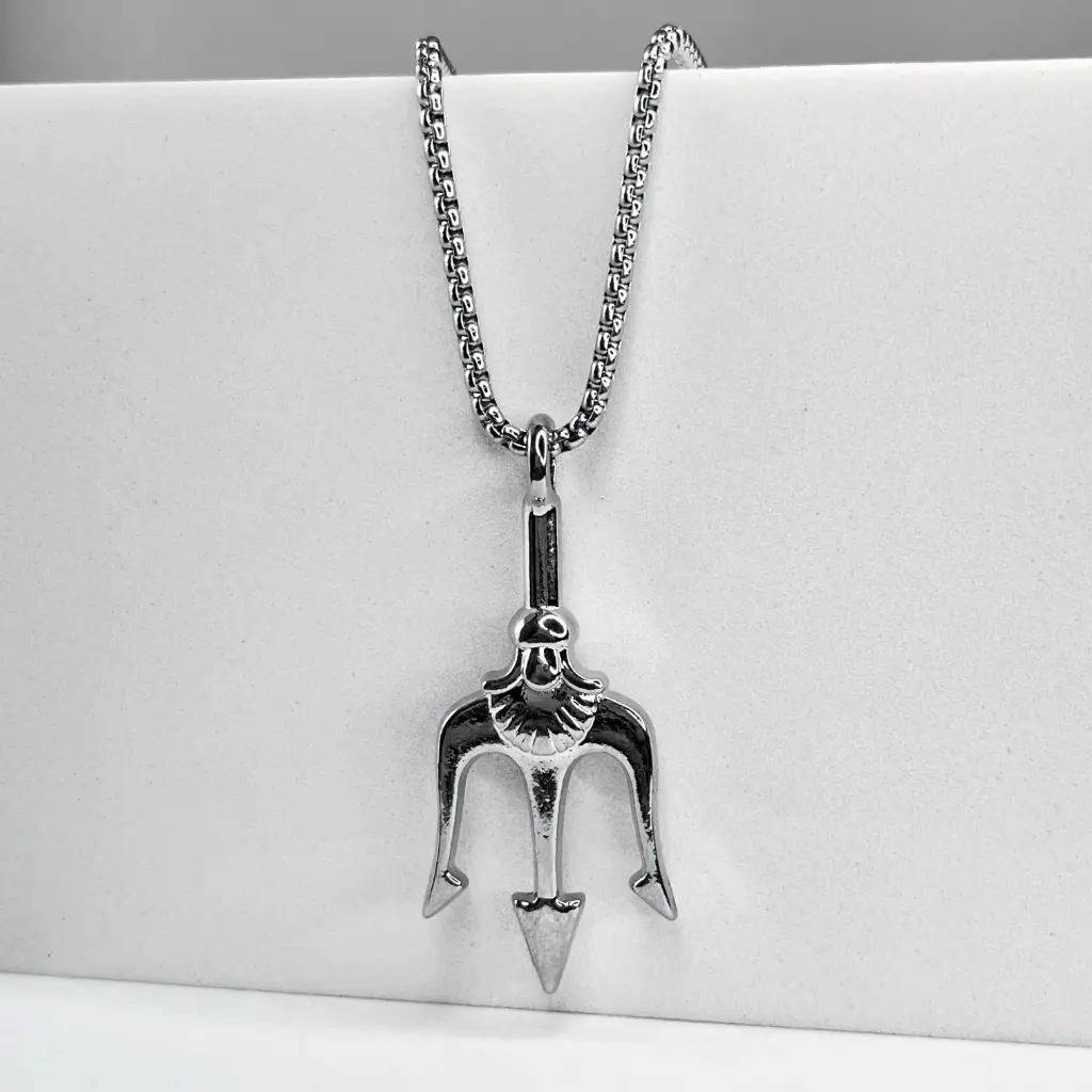 Trishul silver pendant 